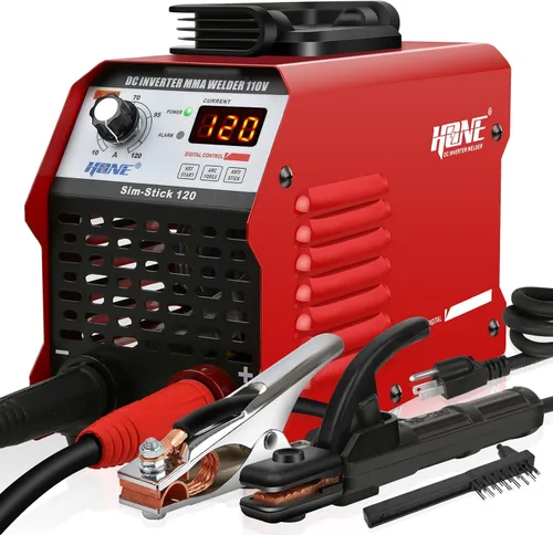 Vista 8 de HONE Máquina de Soldadura MINI Mejorada, 205 Amperios Incluye 25 Varillas Soldador de Electrodo con Soldadura Lift Tig, Máquina Soldadora Mini
