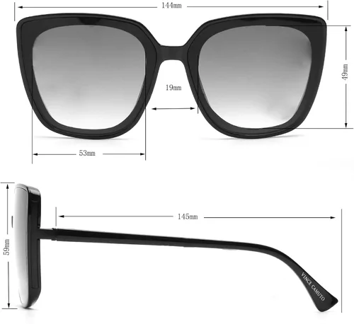Vista 2 de Vince Camuto Vc964 Oversized 100 Uv Protective Womens Cat Eye Sunglasses Luxe Gifts for Her 53 Mm