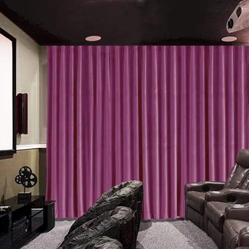 Vista 14 de cololeaf Panel de cortinas opacas de terciopelo con forro para cine en casa, cortina de ganchos planos para barra transversal o pista, 100 pulgadas