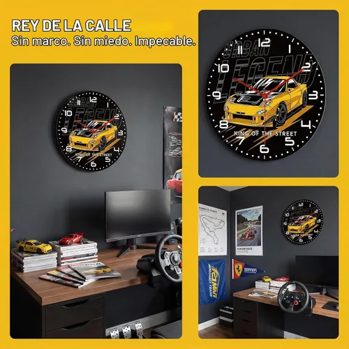 Vista 5 de 12 pulgadas garaje que compite con el reloj de pared del coche silencioso