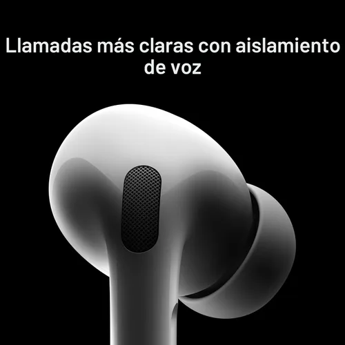 Vista 6 de Apple AirPods Pro 2 auriculares inalámbricos, cancelación activa de ruido, función de ayuda auditiva, auriculares Bluetooth, transparencia, audio
