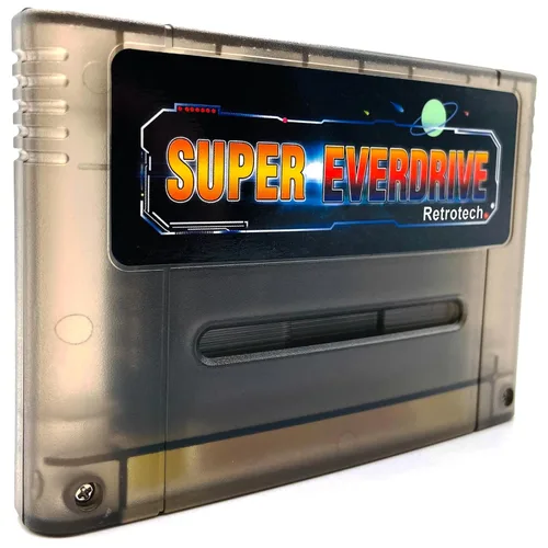 Vista 4 de Super Everdrive 800 In 1 EU Shell Game Cartridge For SNES Super Nintendo 16 Bit Console - Clear Black