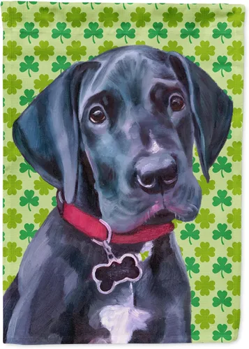 Vista 273 de Caroline's Treasures SS4442GF Affenpinscher Bandera de jardín con retrato de trébol del día de San Patricio para buzón, bandera decorativa