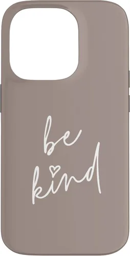 Vista 17 de Be Kind - Funda para iPhone 17, diseño de frase inspiradora positiva (marrón topo)