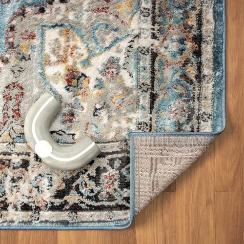 Vista 9 de LUXE WEAVERS Alfombra marroquí floral vintage azul 6x9