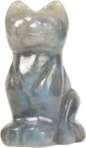 Vista 12 de Justinstones Estatua de gato guardián de piedra de sangre africana, decoración del hogar, reiki chakras curativos, cristal de escritorio, decoración
