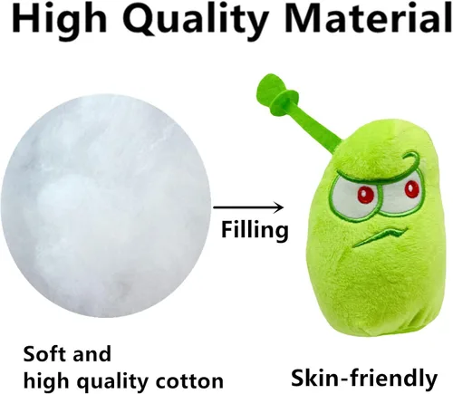 Vista 5 de JHESAO Juego de 3 piezas de peluche de plantas y zombis, juguete de zombis, Hypno Shroom, 1 2 muñeca zombi de delfín suave, muñeco de peluche de PVZ