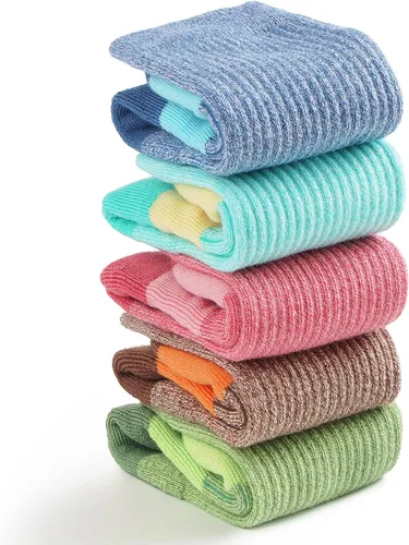 Vista 4 de Gonii Calcetines deportivos para mujer, 5 pares, para senderismo, correr, con cojín grueso