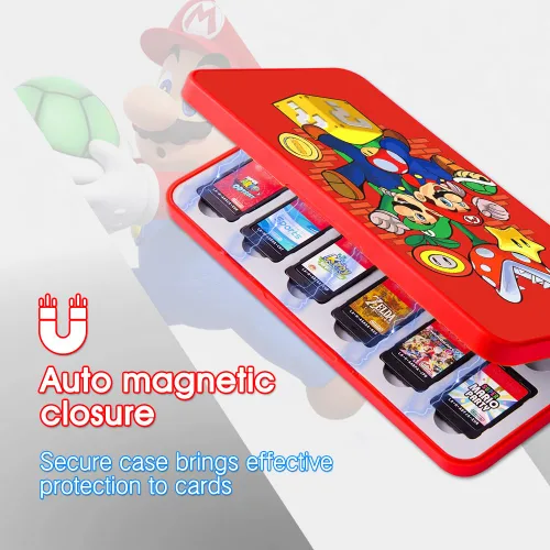 Vista 106 de PERFECTSIGHT Switch Game Case Compatible with Nintendo Switch Game Holder for Switch OLED/ Lite Game Card Case Cartridge with 24 Slots Game Card