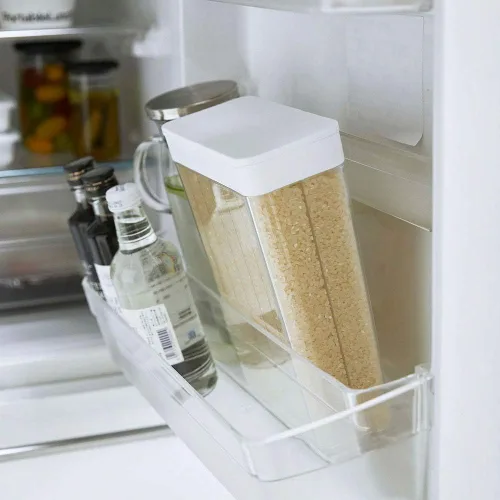 Vista 4 de Yamazaki Home Tower Grain Container almacenamiento y organización de alimentos, tamaño único, blanco