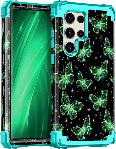 Vista 24 de Casetego Funda para Galaxy A16 5G, que brilla en la oscuridad, tres capas, resistente, a prueba de golpes, protección completa, policarbonato duro