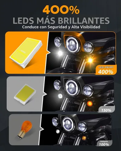 Vista 2 de PBYMT 1157 - Luz LED de intermitente compatible con Harley Softail Touring 1986 - 2020