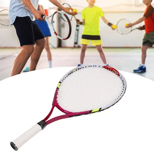 Vista 6 de Raquetas de tenis recreativas para adultos y jóvenes, raqueta de tenis de 23 pulgadas, el mejor kit de iniciación, raquetas de tenis súper ligeras
