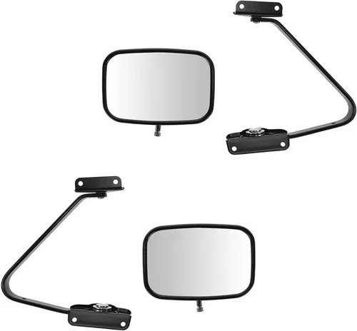 Vista 110 de TRQ Juego de conjunto de espejos laterales del conductor y del pasajero de 2 piezas con ajuste eléctrico, calefacción y memoria en negro Compatible