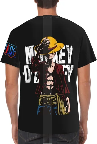 Vista 4 de XPZBC Camiseta de anime para hombres y jóvenes y adultos, con impresión 3D, collar novedoso para hombres y mujeres