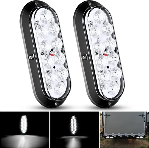 Vista 18 de Nilight Luz trasera ovalada de 6 pulgadas, 2 unidades, 35 LED, flecha Luces de flecha ámbar 2 piezas