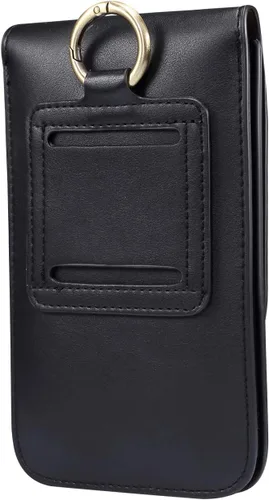 Vista 5 de Funda de cuero prémium para cinturón con clip para iPhone Xs Max, 11 Pro Max, 12 (5.4)/12 (6.1), 6s Plus, 7 Plus, 8 Plus, para bolso de hombre