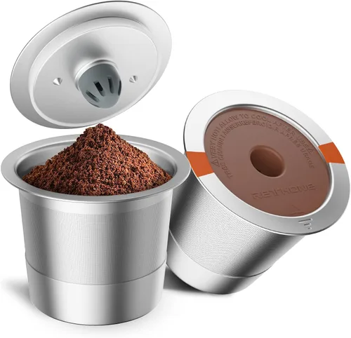 Vista 9 de RETHONE K Cup Cápsulas de café reutilizables, filtro de café de K Cup reutilizable de acero inoxidable compatible con cafeteras Keurig 1.0 y 2.0