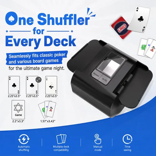 Vista 4 de Barajador automático de tarjetas para 1-2 barajas Negro