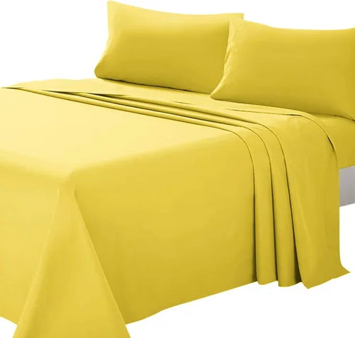 Vista 15 de LaxLinen 4 PCs Sheet Set (+30 Inch) Extra Deep Pocket Twin/Single Bed Size, Aqua Solid 600 Thread Count 100% Egyptian Cotton