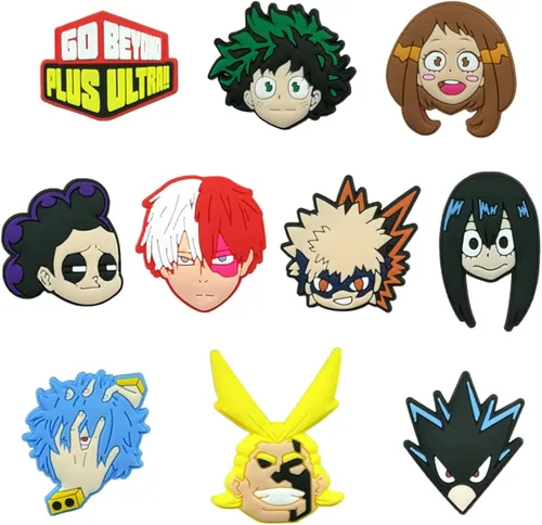 Vista 3 de Anime Merch - 21 dijes de anime para zapatos de zueco de anime, regalos de anime, sandalias de bricolaje, decoraciones de dibujos animados, regalos