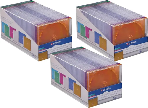 Vista 6 de Verbatim - Estuches para CD, DVD y Blu-Ray transparentes, delgados, 5.2 mm – Paquete de 25
