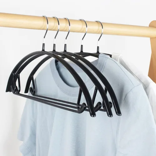 Vista 7 de Tosnail Paquete de 10 perchas antideslizantes para suéter con barra para pantalones, sin hoyuelos y arrugas para abrigo, camisa, organizador