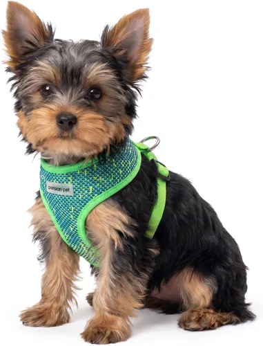 Vista 45 de Arnés para perro Parisian Pet - Arnés de libertad ajustable - Chaleco para perro de camuflaje verde - Arnés para perro de 100% tela de malla