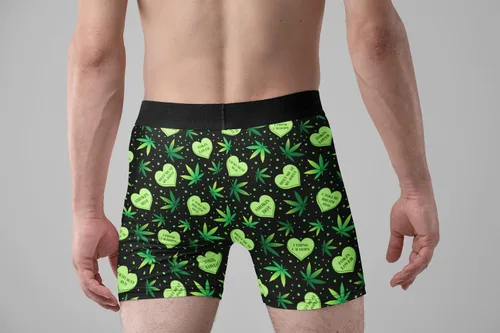 Vista 4 de Calzoncillos tipo bóxer para hombre con lápiz labial Kisses All Over