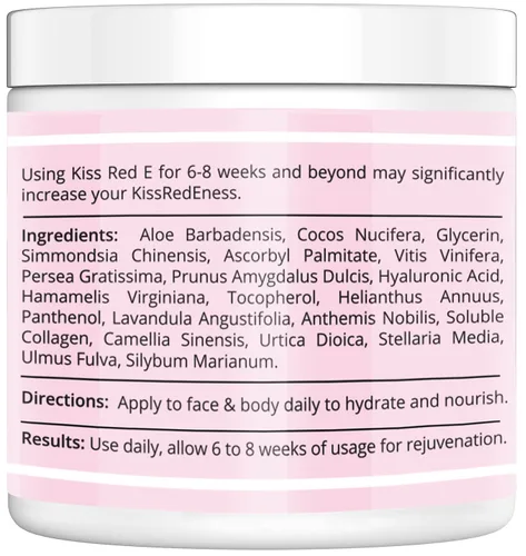 Vista 2 de KissRedE La mejor crema corporal antienvejecimiento. Crema hidratante para rostro, manos y cuerpo. Crema natural antienvejecimiento para piel seca