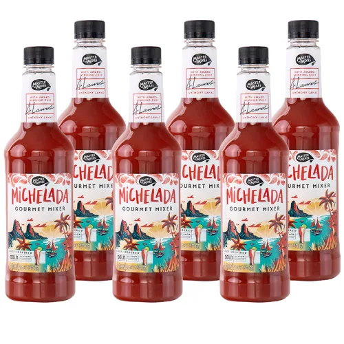 Vista 9 de Master of Mixes - Mezcla de bebida Michelada, lista para usar, 1 litro, paquete de 3 Savory Tomato, Citrus & Spice Notes, Light Pepper Heat