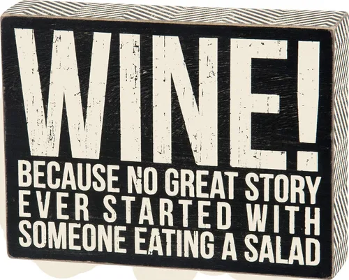 Vista 5 de Primitives by Kathy 18066 Cartel de caja, 7" x 2.5", All You Need... is a Bottle of Wine