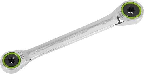 Vista 3 de Performance Tool W30451 - Llave abatible - 100 dientes de engranaje, acero al cromo vanadio, tamaños de estrella E10 y E12