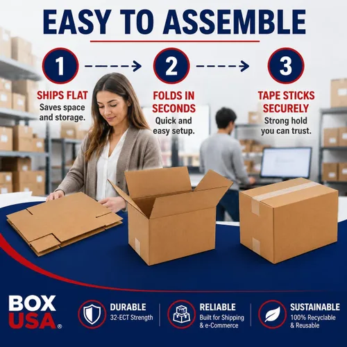 Vista 6 de Seleccione un tamaño: cajas planas marca Partners., Kraft, 25