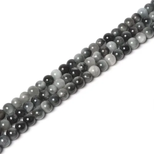 Vista 55 de 7 piedras preciosas de chakras de 0.157 in redondas de cristal curativo sueltas de 16 pulgadas para hacer cuentas de joyería
