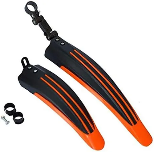 Vista 4 de Free-fly juego de guardabarros ajustables para bicicleta de montaña, bicicleta de ruta, llanta de ciclismo, guardabarros delanteros/traseros