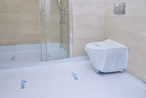 Vista 8 de Protección Temporal para Pisos 36'' x 100' - Antideslizante, Fácil de Aplicar, Ahorra Tu Tiempo - 100% A Prueba de Pintura – Material Reutilizable