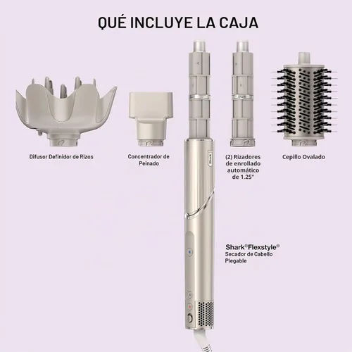 Vista 9 de Shark HD435 FlexStyle Sistema de Peinado y Secado con Aire, Potente Secador de Cabello y Multi-Estilizador con Rizadores de Envoltura Automática