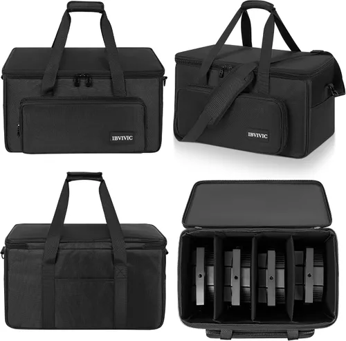Vista 8 de IBVIVIC 4 Par Light Bag Funda Rígida Acolchada para Almacenamiento de Luces de Parola de Escenario