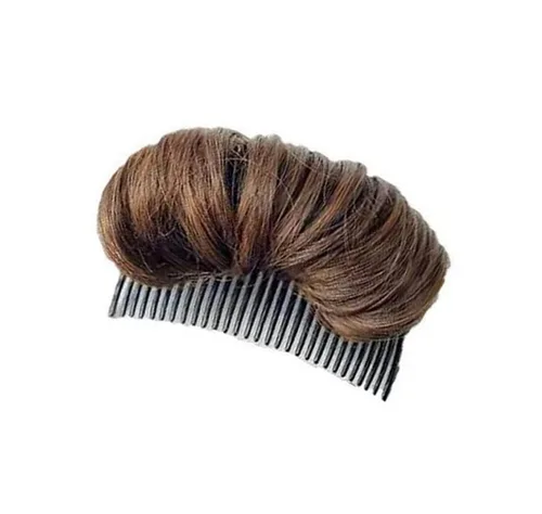 Vista 8 de 1 pieza de moño para el cabello para mujer, clip invisible para el cabello, base de volumen, esponjoso, almohadilla de pelo de princesa, accesorios