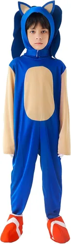Vista 4 de JQMAO Hedgehog Costume Kids Halloween Costumes for Boys Cosplay Cartoon Bodysuit Pretend Play Onesies For Boys