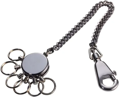 Vista 16 de Troika Llavero de cadena de patente con 6 anillos (KR1060MA)
