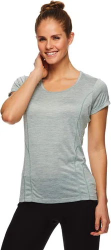 Vista 4 de Reebok - Camiseta deportiva femenina de manga corta y ajuste dinámico, para gimnasia y entrenamiento, Verde, L