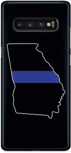 Vista 15 de Inspired Cases - Carcasa para iPhone Xs Max con textura en 3D y goma para iPhone Xs Max (línea azul delgada)