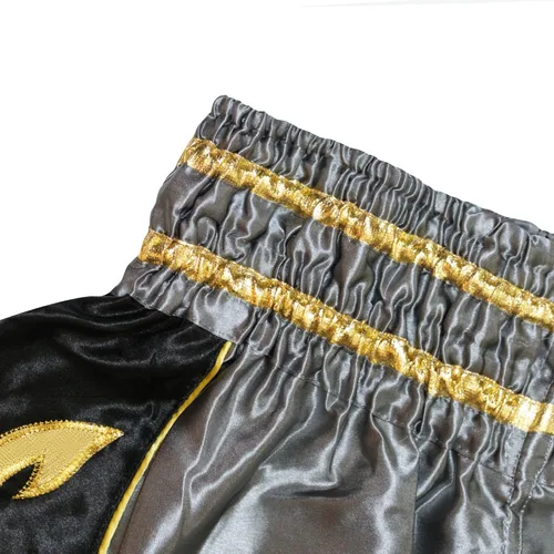 Vista 6 de Pantalones cortos de Muay Thai para niños (4 años a 10 años) para boxeo, kickboxing, artes marciales mixtas, entrenamiento para niños y niñas