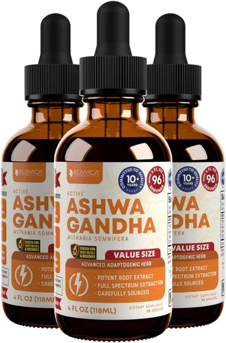 Vista 8 de Rejuvica Health Ashwagandha activa - Suplemento líquido avanzado - Extracto de Withania Somnifera - Solo raíces de ashwagandha - Withanólidos