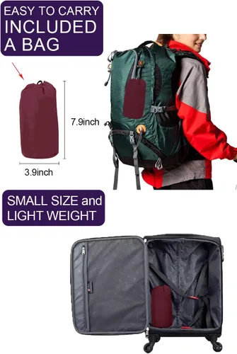 Vista 4 de Lomon - Chaqueta de mujer para la lluvia, impermeable y ligera, con capucha, para exteriores