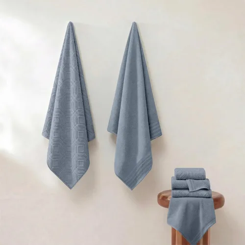 Vista 6 de Modern Threads Juego de toallas de baño de algodón de 6 piezas, toallas ultrasuaves de 550 GSM, juego de baño con toallas de mano y paños de baño