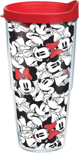 Vista 14 de Tervis Disney - Minnie Expressions - Vaso aislado de doble pared hecho en Estados Unidos mantiene las bebidas frías y calientes, 10 onzas, ondulado