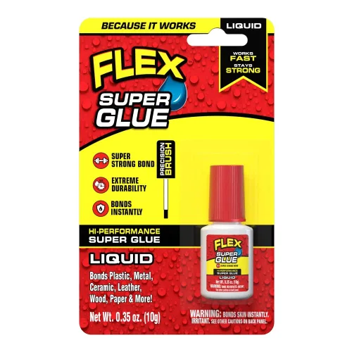 Vista 23 de Flex Super Glue Líquido, Botella de 20 Gramos, Pack de 2, Transparente, Enlace Instantáneo, Secado Rápido, Adhesivo de Cianoacrilatos, Punta